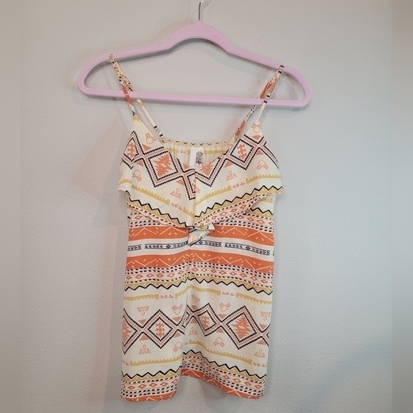 Anthropologie Size small Aztec Ruffle tank top - Picture 1 of 8
